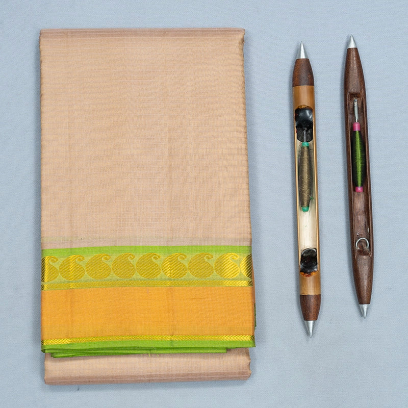 Hayagrivas Handloom Beige Kanjivaram Silk Saree KBF486F1-7