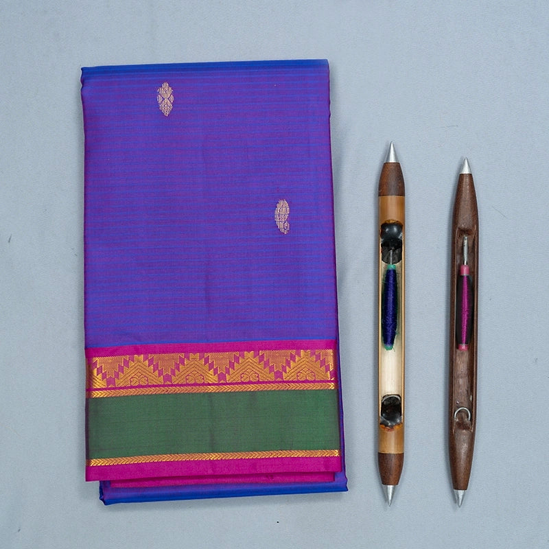 Hayagrivas Handloom Purple Kanjivaram Silk Saree KBF486F3-4