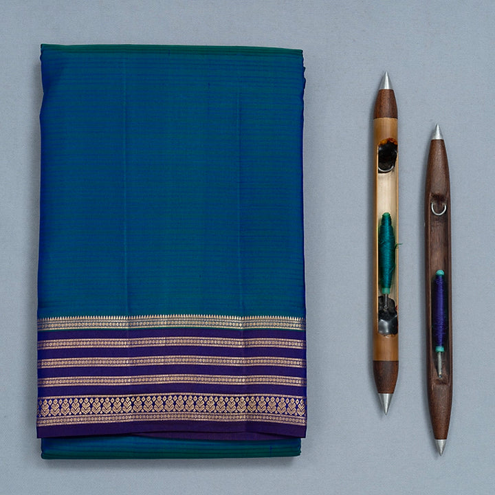 Hayagrivas Handloom Mayilkazhuthu Kanjivaram Silk Saree with Purple Border KBF500F3-6