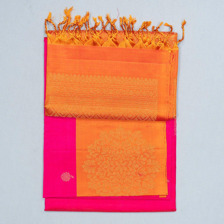 Hayagrivas Rani Pink Handloom Soft Silk Saree KBF535G2-12