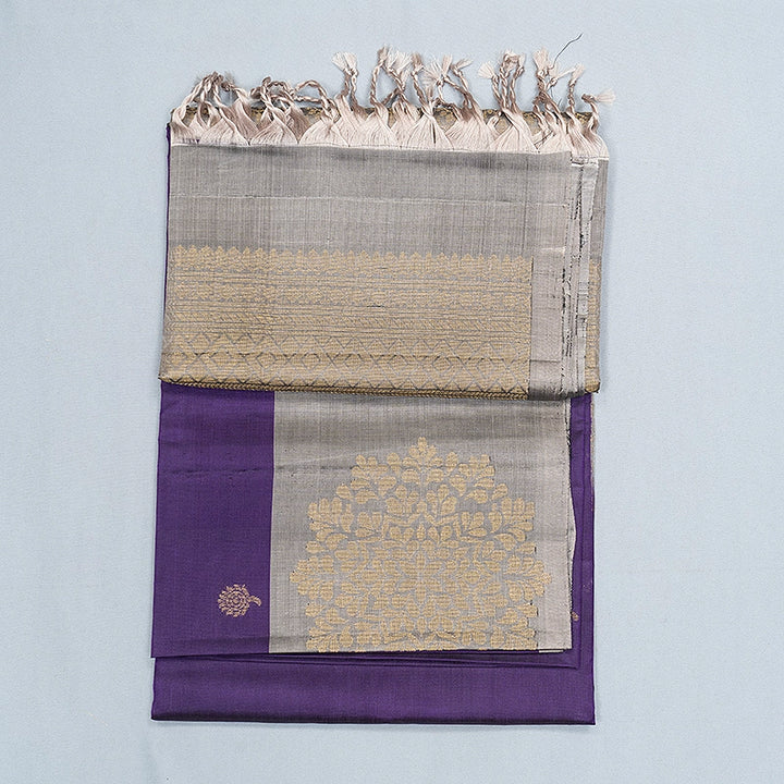 Hayagrivas Purple Handloom Soft Silk Saree KBF535G2-18