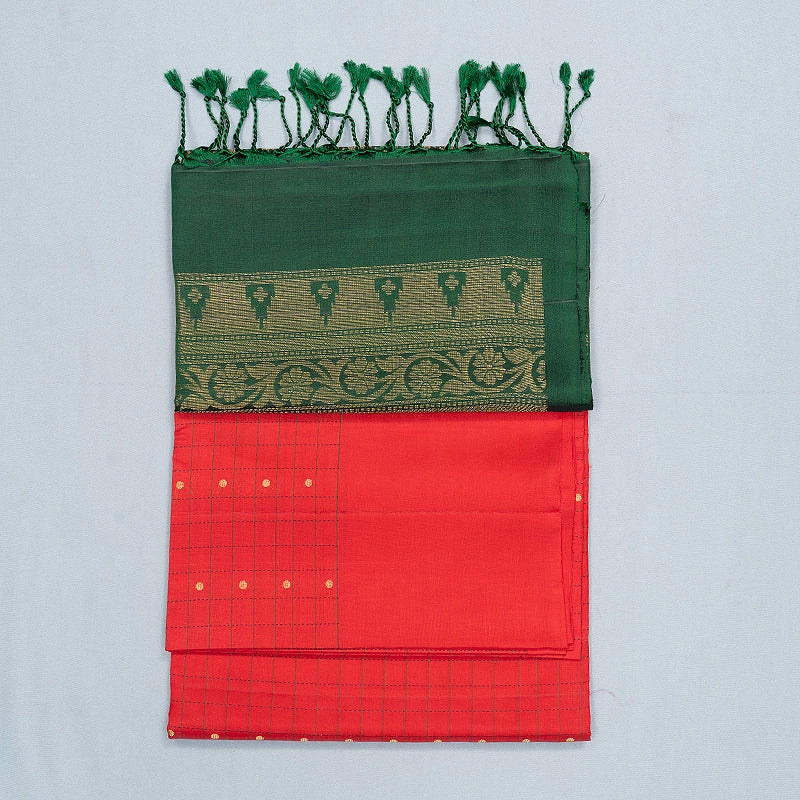 Hayagrivas Red Handloom Soft Silk Saree KBF535G5-1