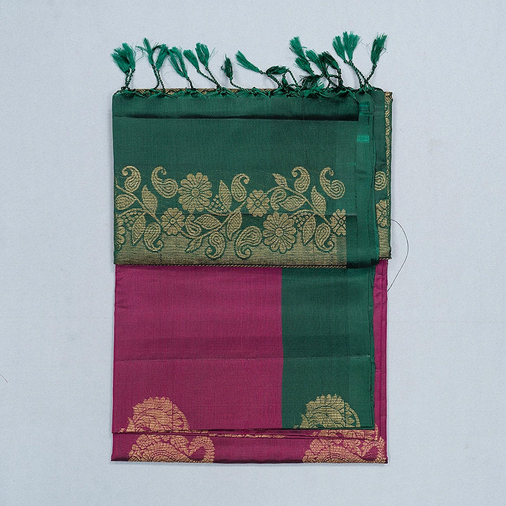 Hayagrivas Vadamalli Purple Handloom Soft Silk Saree KBF535G7-3