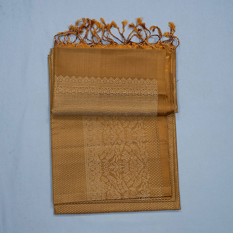 Hayagrivas Honey Mustard Handloom Soft Silk Saree KBF536G2-13