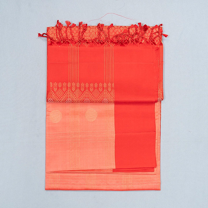 Hayagrivas Peach Handloom Soft Silk Saree KBF547G1-12