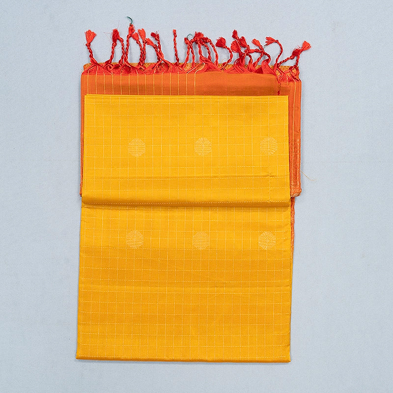 Hayagrivas Mustard Yellow Handloom Soft Silk Saree KBF547G1-25