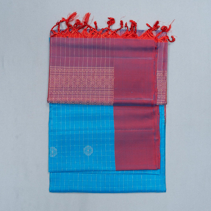 Hayagrivas Sky Blue Handloom Soft Silk Saree KBF547G1-31