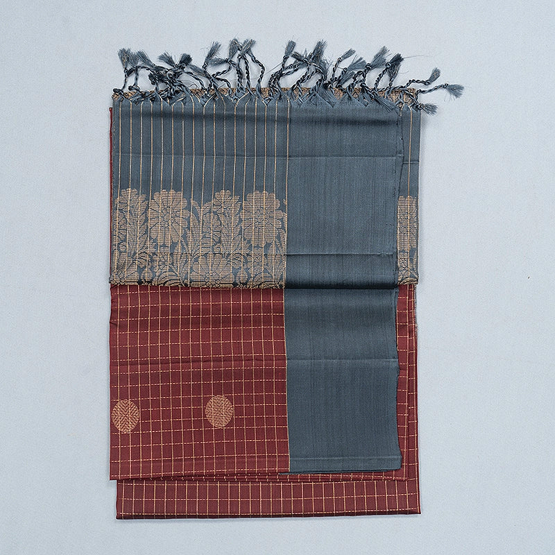 Hayagrivas Coffee Brown Handloom Soft Silk Saree KBF547G1-34