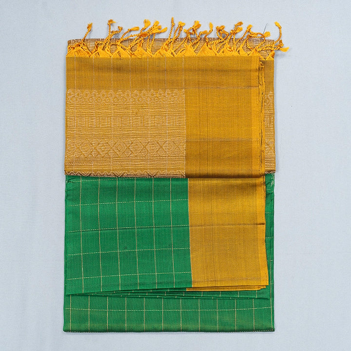 Hayagrivas Green Handloom Soft Silk Saree KBF547G1-5