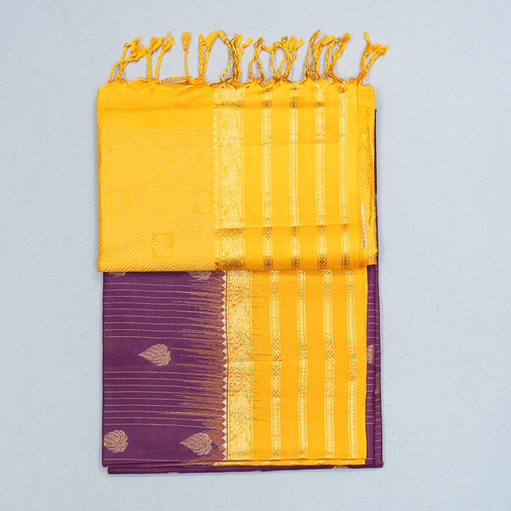 Hayagrivas Purple Handloom Soft Silk Saree KBF549G1-10