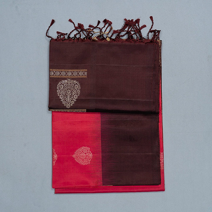 Hayagrivas Pink Handloom Soft Silk Saree KBF553G14-1