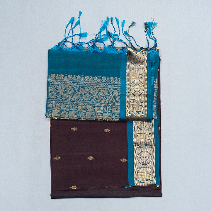 Hayagrivas Deep Nagapazham Handloom Soft Silk Saree KBF555G1-13