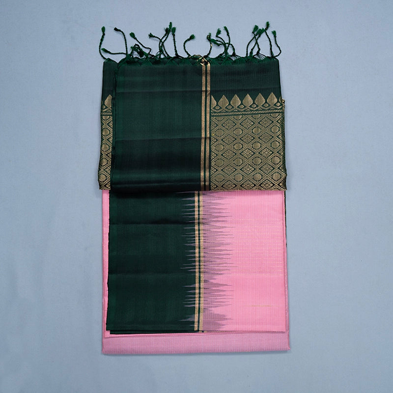 Hayagrivas Baby Pink Handloom Soft Silk Saree KBF566G4-5