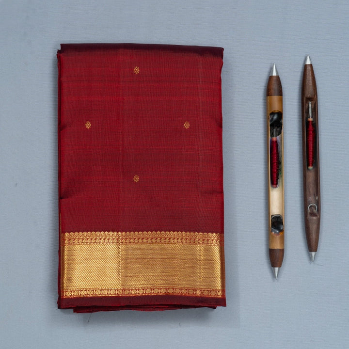 Hayagrivas Handloom Araku Maroon Kanjivaram Silk Saree KBF742H5-1