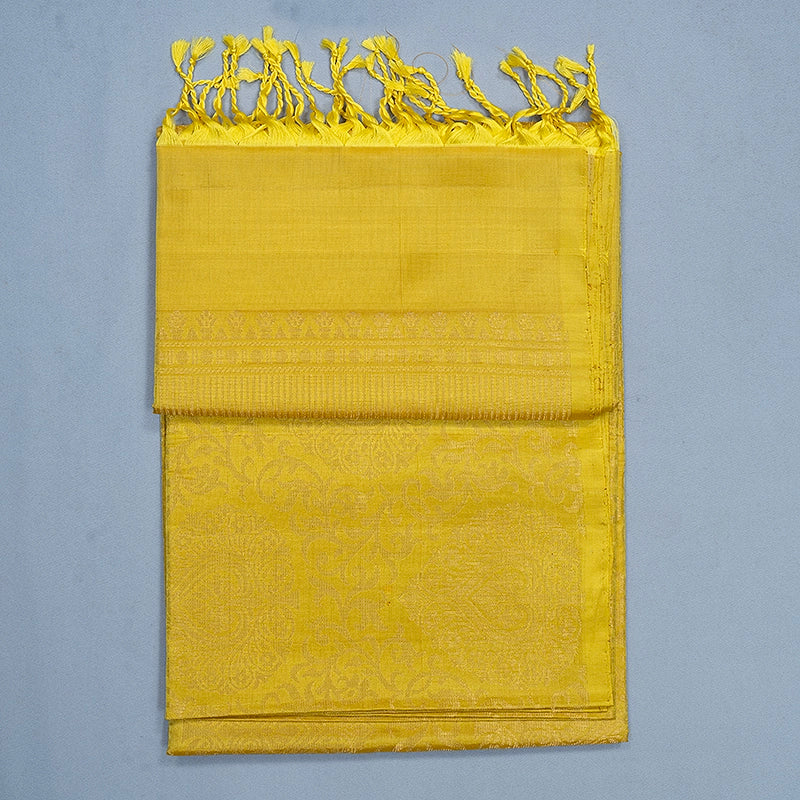 Hayagrivas Lemon Yellow Handloom Soft Silk Saree KSBE85A43-1
