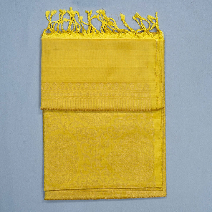 Hayagrivas Lemon Yellow Handloom Soft Silk Saree KSBE85A43-1