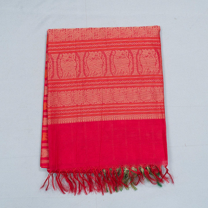 Hayagrivas Pink Handloom Kanchi Cotton Saree SSCBF132H16-1