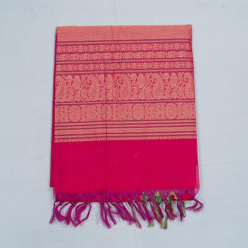 Hayagrivas Pink Handloom Kanchi Cotton Saree SSCBF132H29-5