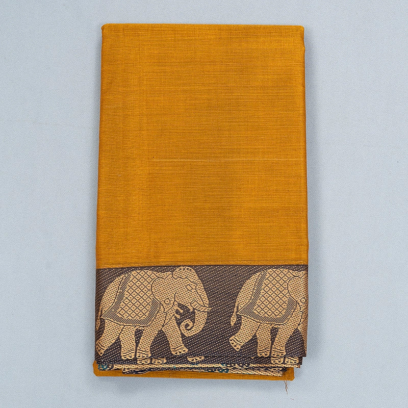 Hayagrivas Mustard Yellow Handloom Chettinad Cotton Saree SSCBF134H1-28