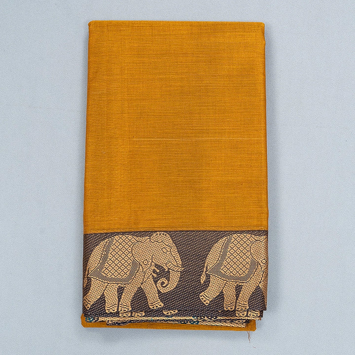 Hayagrivas Mustard Yellow Handloom Chettinad Cotton Saree SSCBF134H1-28