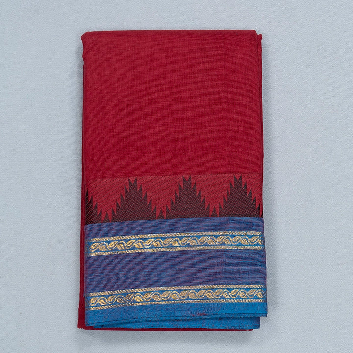 Hayagrivas Maroon Handloom Chettinad Cotton Saree SSCBF134H1-29