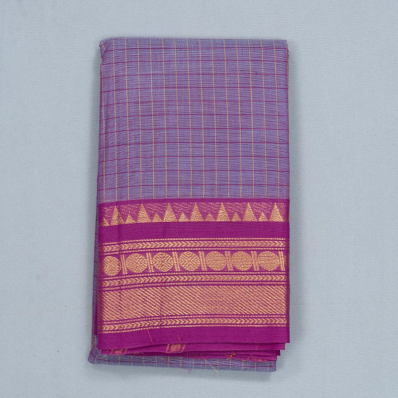 Hayagrivas Lilac Handloom Chettinad Cotton Saree SSCBF134H2-12