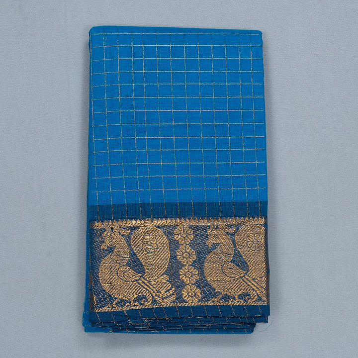 Hayagrivas Sky Blue Handloom Chettinad Cotton Saree SSCBF134H2-21