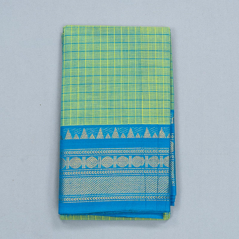 Hayagrivas Pista Green Handloom Chettinad Cotton Saree SSCBF134H2-36