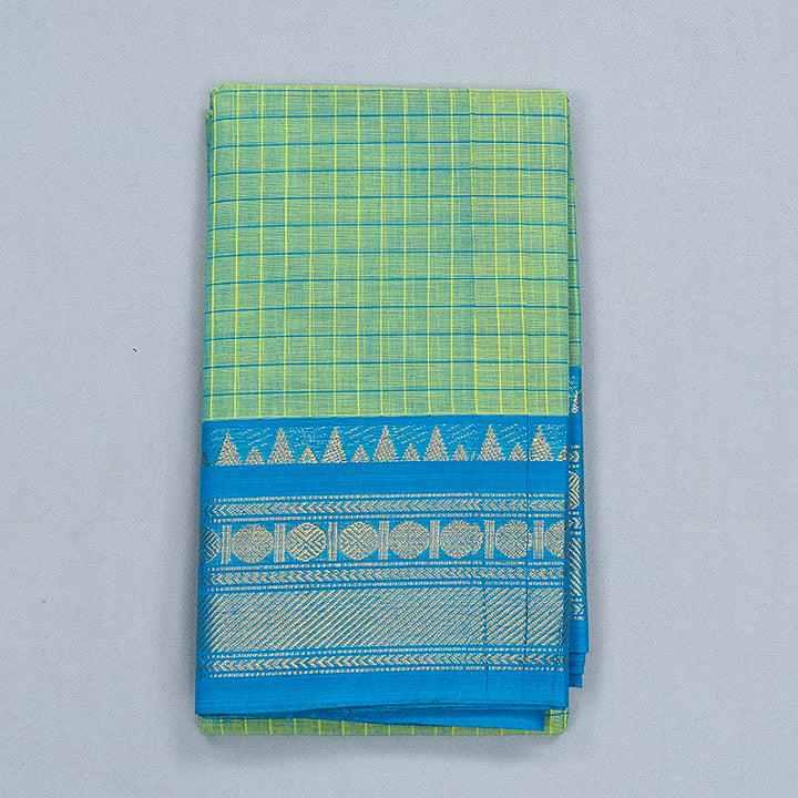 Hayagrivas Pista Green Handloom Chettinad Cotton Saree SSCBF134H2-36