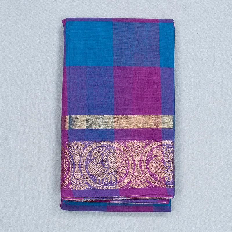 Hayagrivas Multicolour Checks Handloom Chettinad Cotton Saree SSCBF134H2-62