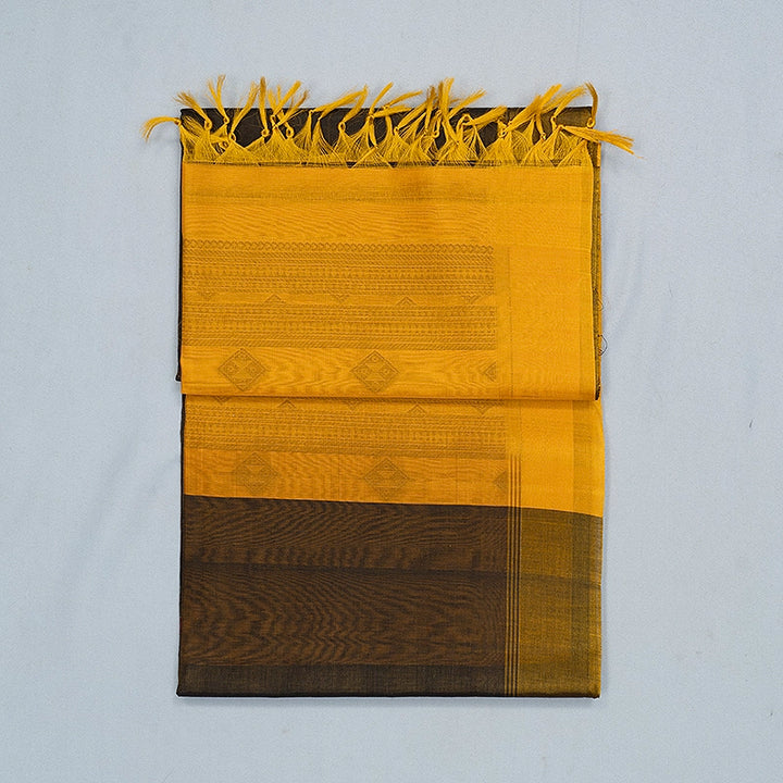 Hayagrivas Brown Kora Silk Cotton Saree SSCBF156H2-5