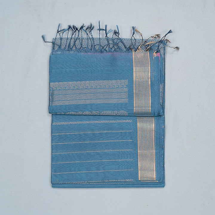 Hayagrivas Powder Blue Kora Silk Cotton Saree SSCBF156H2-59