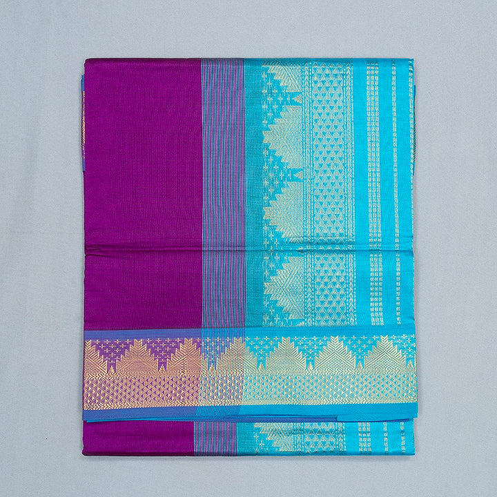 Hayagrivas Vadamalli Purple Semi Silk Cotton Saree SSCBF164I1-2