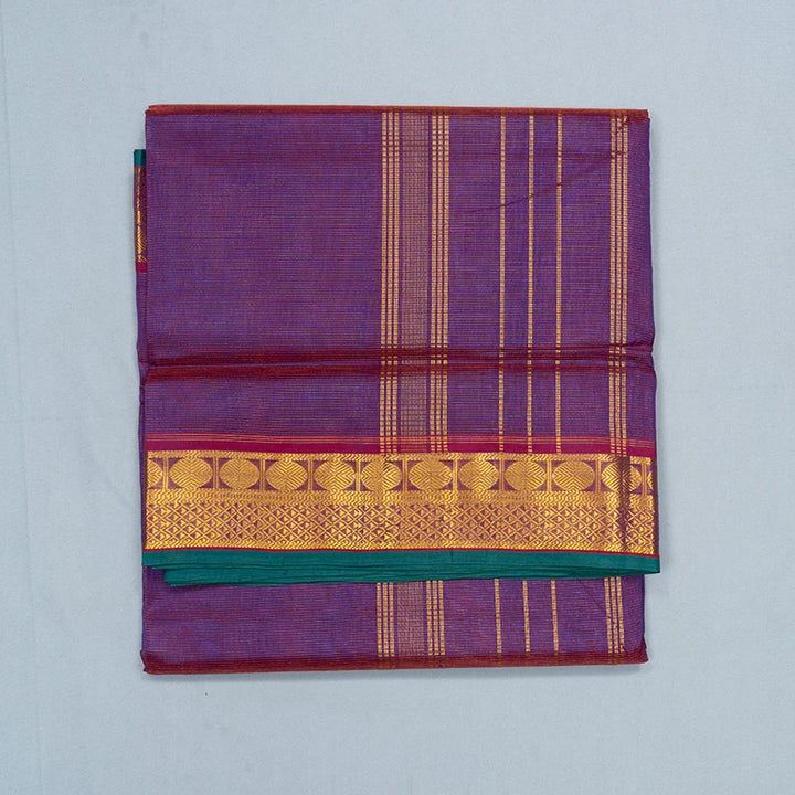 Hayagrivas Purple Pure Ten Yards Silk Cotton Saree SSCBF174I8-6