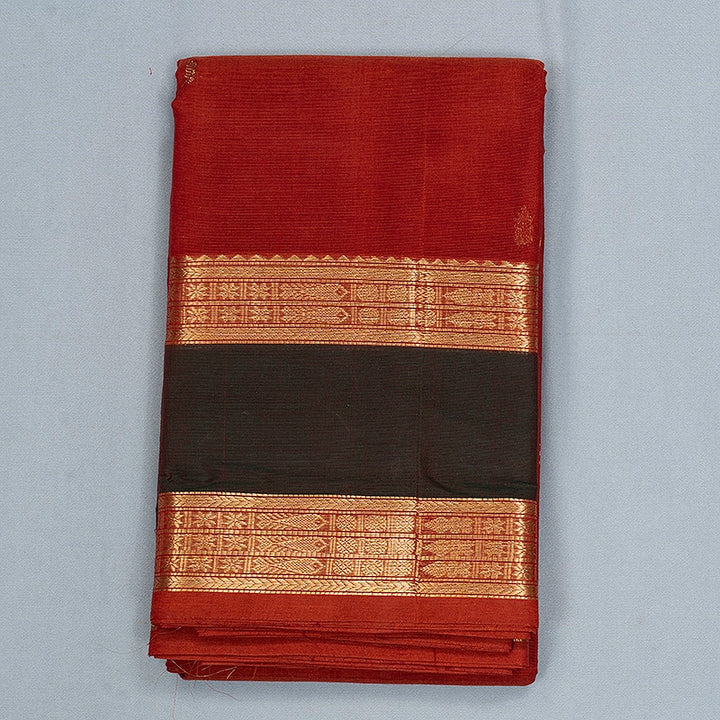 Hayagrivas Brick Orange Handloom Kanchi Cotton Saree SSCBF177I10-2