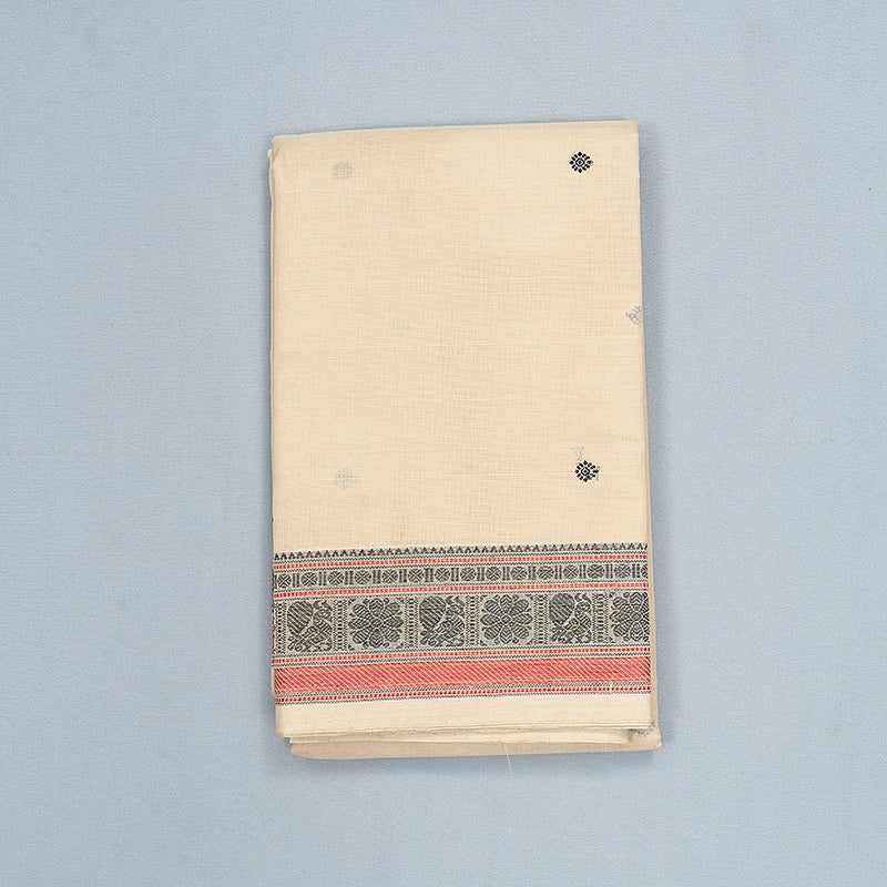 Hayagrivas Beige Handloom Kanchi Cotton Saree SSCBF177I3-3