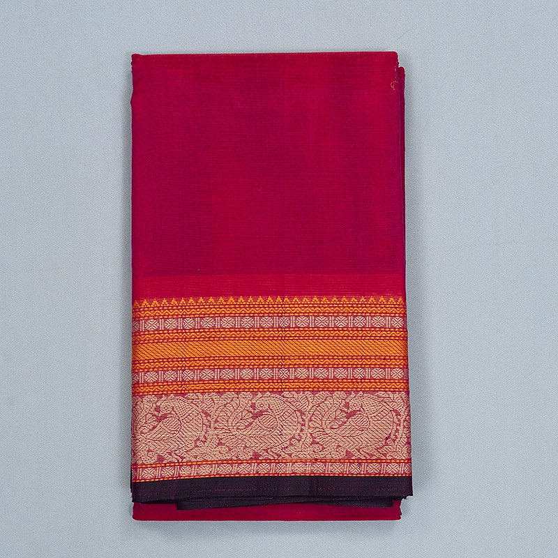 Hayagrivas Pink Handloom Kanchi Cotton Saree SSCBF177I5-10