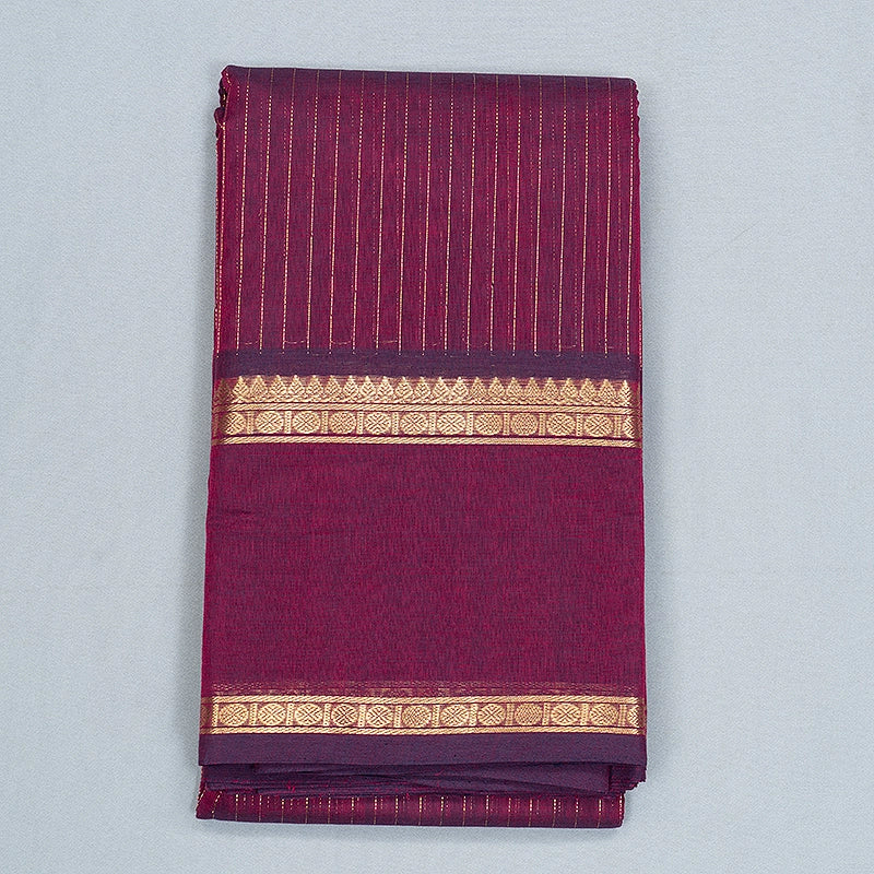Hayagrivas Purple Handloom Kanchi Cotton Saree SSCBF177I5-12