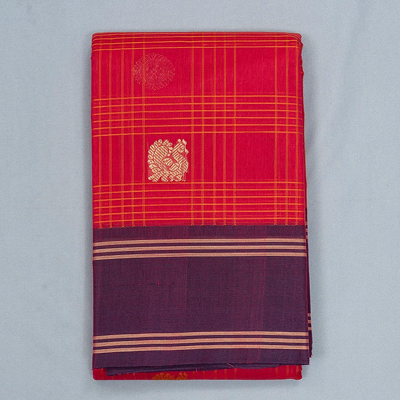 Hayagrivas Pink Handloom Kanchi Cotton Saree SSCBF177I5-9