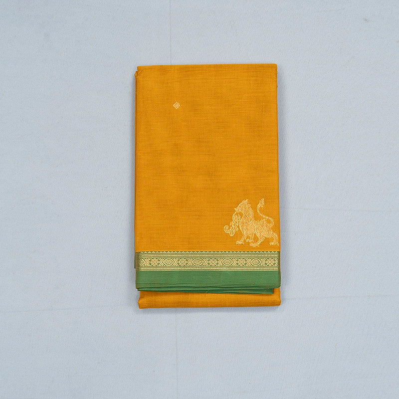 Hayagrivas Turmeric Yellow Handloom Kanchi Cotton Saree SSCBF177I6-1