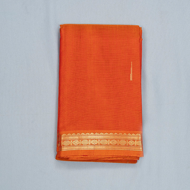 Hayagrivas Orange Handloom Kanchi Cotton Saree SSCBF177I6-18