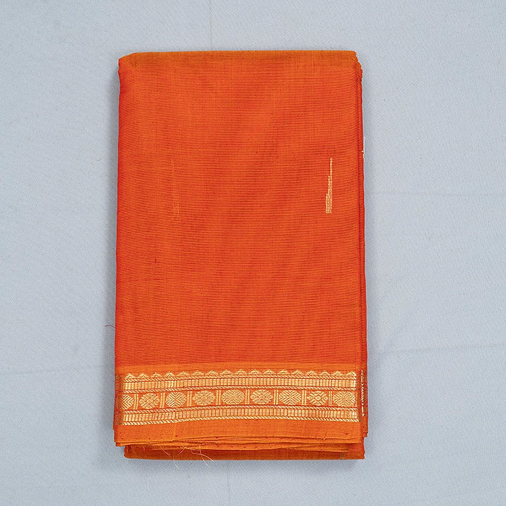 Hayagrivas Orange Handloom Kanchi Cotton Saree SSCBF177I6-9