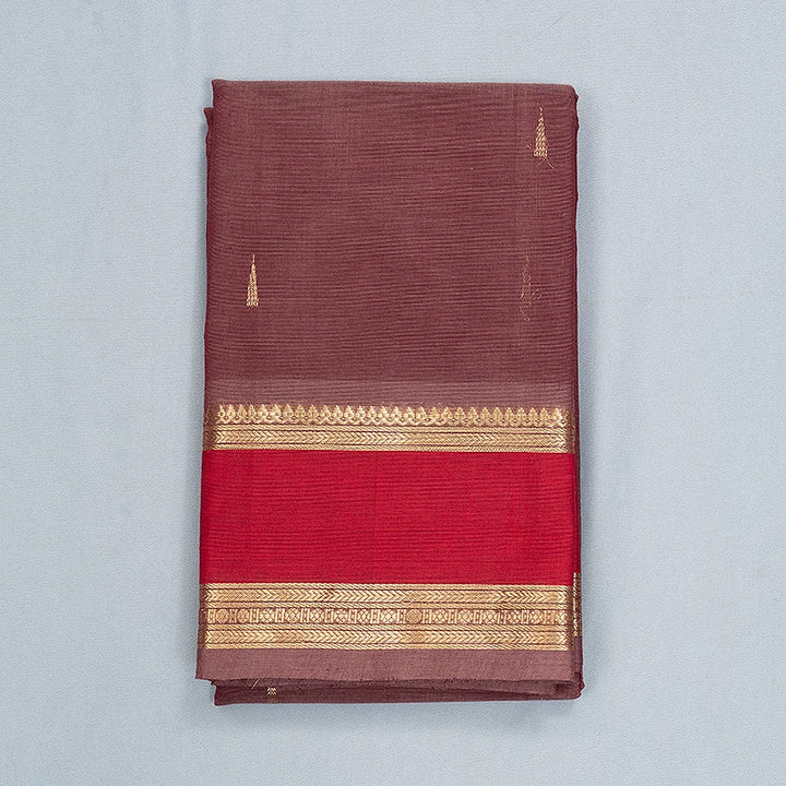 Hayagrivas Rosewood Pink Handloom Kanchi Cotton Saree SSCBF177I7-1