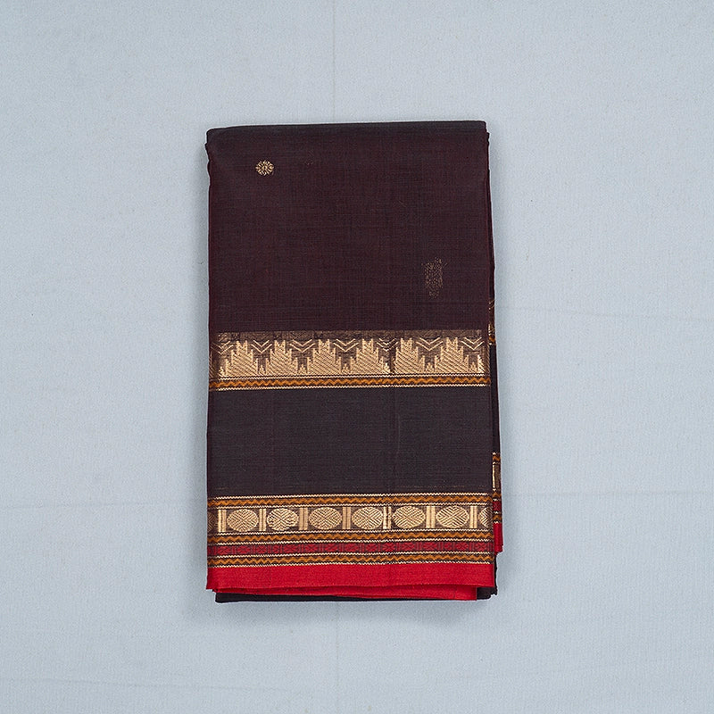 Hayagrivas Deep Nagapazham Handloom Kanchi Cotton Saree SSCBF177I7-5