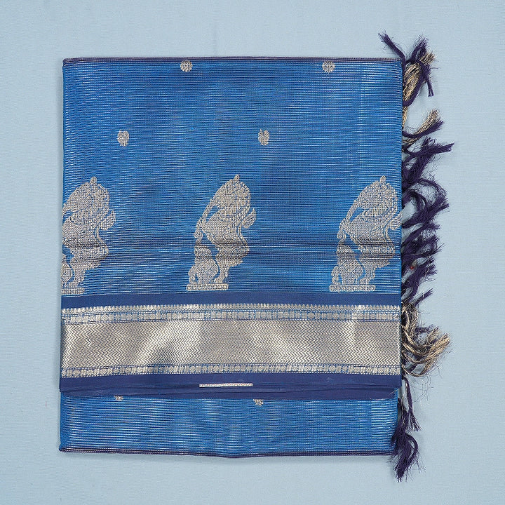 Hayagrivas Rama Blue Kanchi Silk Cotton Saree SSCBF178I4-11