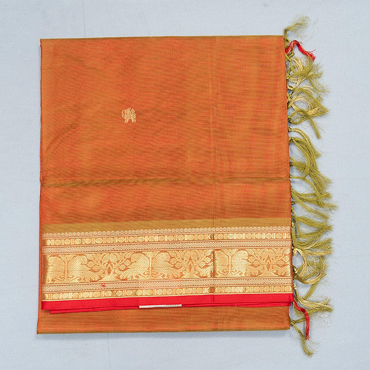 Hayagrivas Sampanga Green Kanchi Silk Cotton Saree SSCBF179I5-14