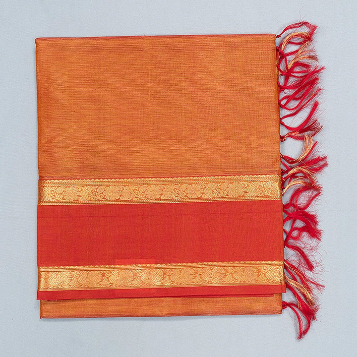 Hayagrivas Sunset Orange Kanchi Silk Cotton Saree SSCBF179I13-7