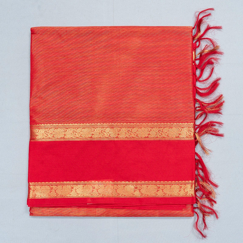 Hayagrivas Tomato Red Kanchi Silk Cotton Saree SSCBF179I13-8
