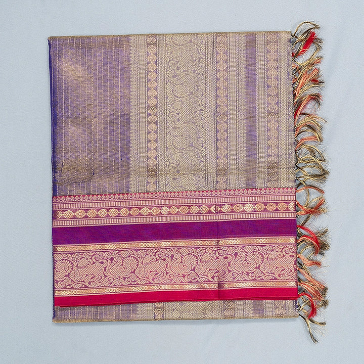 Hayagrivas Purple (Tissue) Kanchi Silk Cotton Saree SSCBF179I14-7