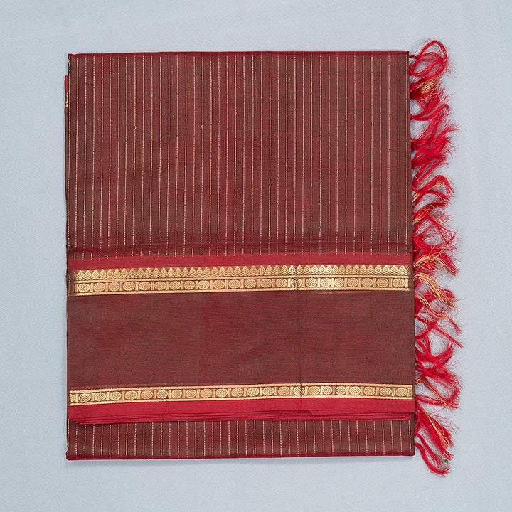 Hayagrivas Pinkish-Maroon Kanchi Silk Cotton Saree SSCBF179I2-5